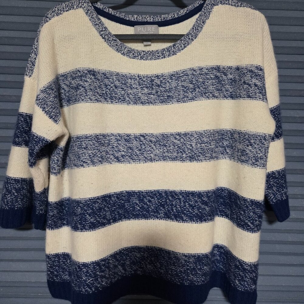 Pure 100% cashmere stripes sweater
